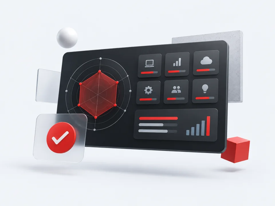 Tableau d’évaluation représentant un profil de compétences digitales