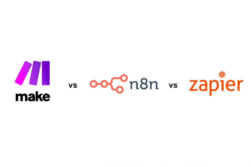 make vs n8n vs zapier